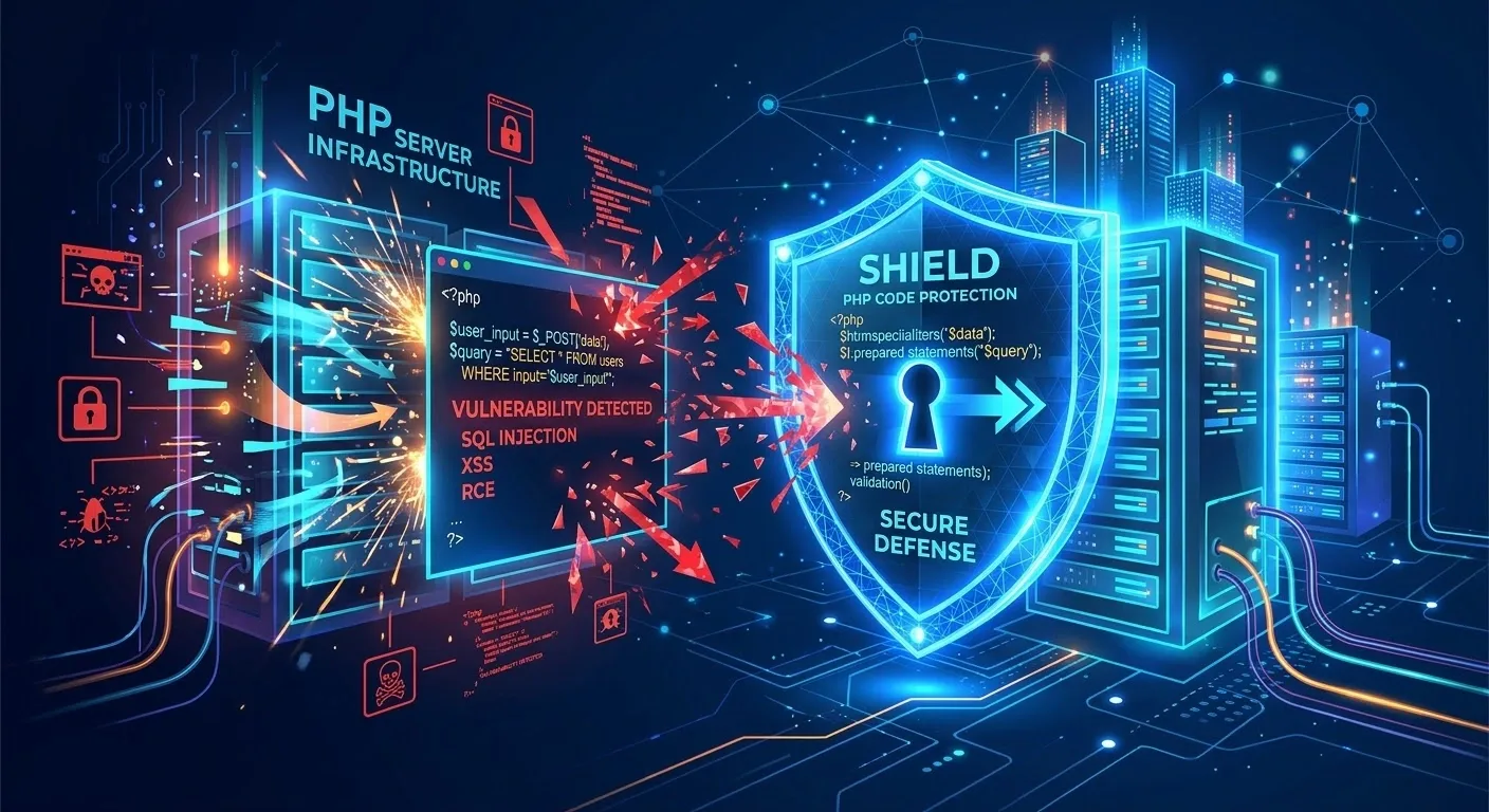 PHP2Shell – critical vulnerability in the PHP core (illustration)